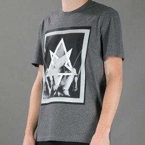 Givenchy Men's Gray Pentagram Print Tshirt, Robert Mapplethorpe - Size Small
